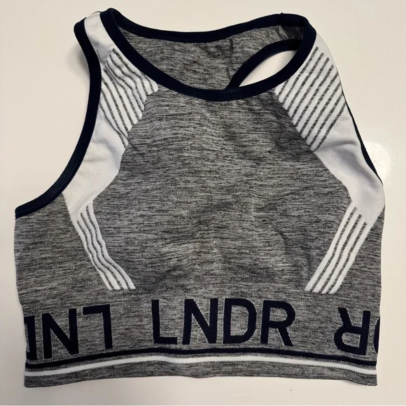 LNDR aero dynamic sports bra — grey marl — S/M - Picture 3 of 7